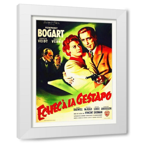 French - All Through The Night White Modern Wood Framed Art Print by Hollywood Photo Archive