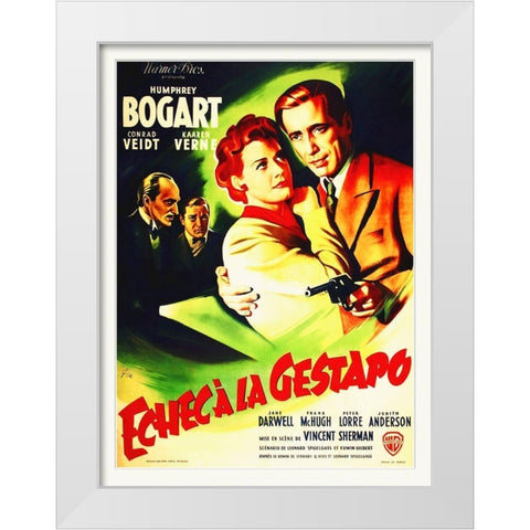 French - All Through The Night White Modern Wood Framed Art Print by Hollywood Photo Archive