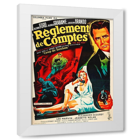 French - Big Heat White Modern Wood Framed Art Print by Hollywood Photo Archive