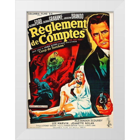French - Big Heat White Modern Wood Framed Art Print by Hollywood Photo Archive