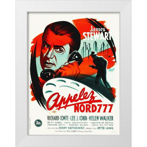 French - Call Northside 777 White Modern Wood Framed Art Print by Hollywood Photo Archive