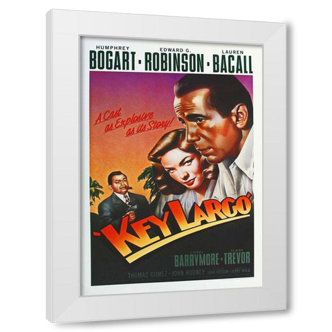 German - Key Largo White Modern Wood Framed Art Print by Hollywood Photo Archive