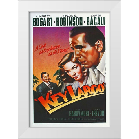German - Key Largo White Modern Wood Framed Art Print by Hollywood Photo Archive