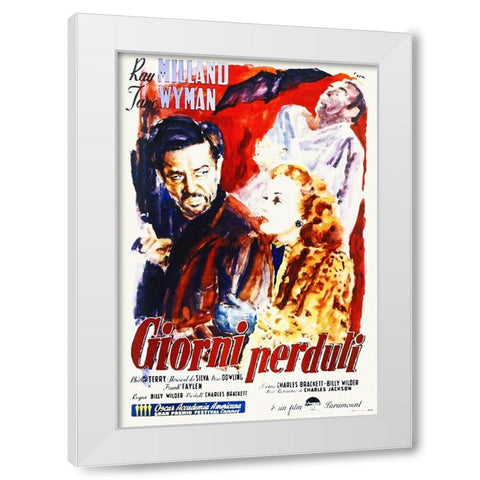 Italian - The Lost Weekend White Modern Wood Framed Art Print by Hollywood Photo Archive
