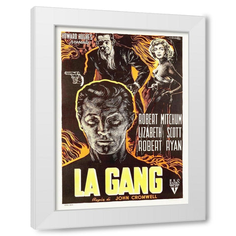 Italian - The Racket White Modern Wood Framed Art Print by Hollywood Photo Archive