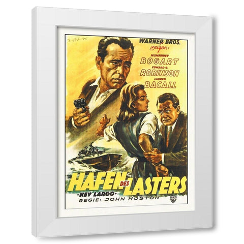 Key Largo White Modern Wood Framed Art Print by Hollywood Photo Archive