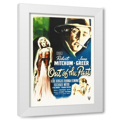 Out Of The Past White Modern Wood Framed Art Print by Hollywood Photo Archive