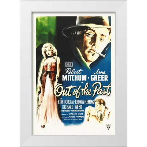 Out Of The Past White Modern Wood Framed Art Print by Hollywood Photo Archive