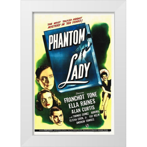 Phantom Lady White Modern Wood Framed Art Print by Hollywood Photo Archive