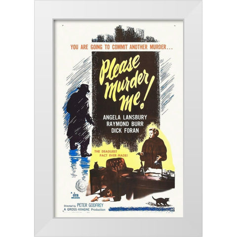 Please Murder Me! White Modern Wood Framed Art Print by Hollywood Photo Archive