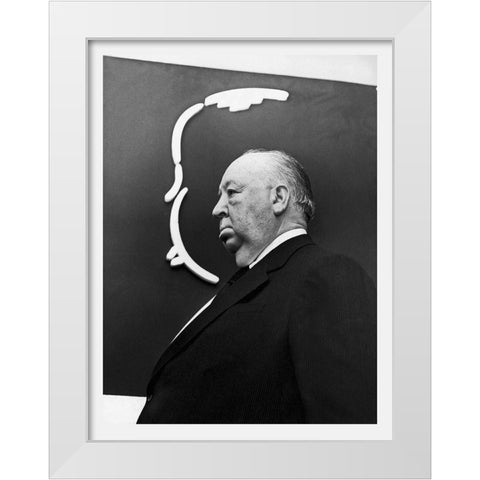 Promotional Still - Alfred Hitchcock White Modern Wood Framed Art Print by Hollywood Photo Archive