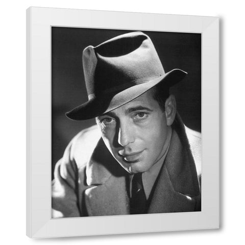 Promotional Still - Humphrey Bogart - The Big Sleep White Modern Wood Framed Art Print by Hollywood Photo Archive