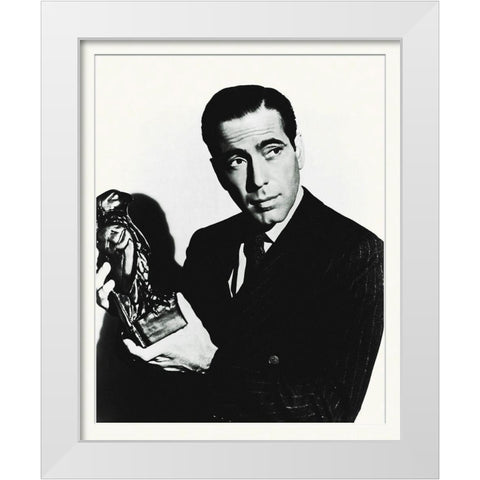 Promotional Still - Humphrey Bogart - The Malteze Falcon White Modern Wood Framed Art Print by Hollywood Photo Archive