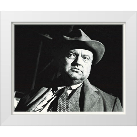 Promotional Still - Orsen Welles - A Touch of Evil White Modern Wood Framed Art Print by Hollywood Photo Archive