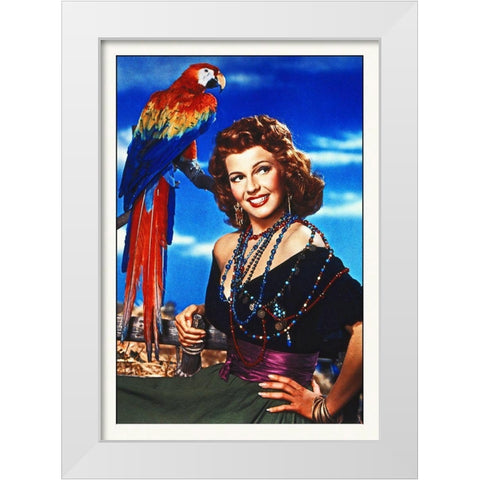 Promotional Still - Rita Hayworth White Modern Wood Framed Art Print by Hollywood Photo Archive