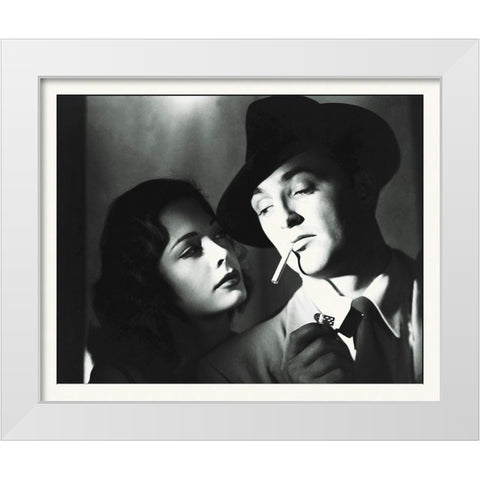 Promotional Still - Robert Mitchum White Modern Wood Framed Art Print by Hollywood Photo Archive