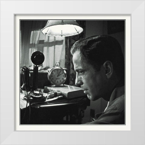 Promotional Still - The Maltese Falcon White Modern Wood Framed Art Print by Hollywood Photo Archive