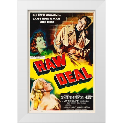 Raw Deal White Modern Wood Framed Art Print by Hollywood Photo Archive