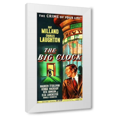 The Big Clock White Modern Wood Framed Art Print by Hollywood Photo Archive