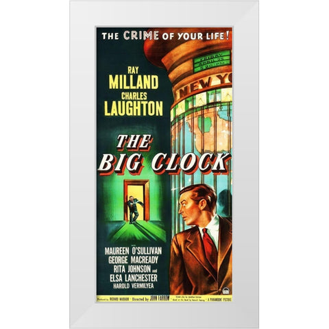 The Big Clock White Modern Wood Framed Art Print by Hollywood Photo Archive