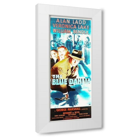 The Blue Dahlia White Modern Wood Framed Art Print by Hollywood Photo Archive