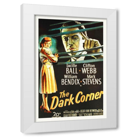 The Dark Corner White Modern Wood Framed Art Print by Hollywood Photo Archive