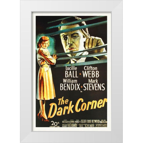The Dark Corner White Modern Wood Framed Art Print by Hollywood Photo Archive