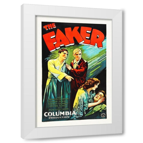 The Faker White Modern Wood Framed Art Print by Hollywood Photo Archive