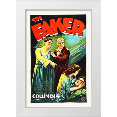 The Faker White Modern Wood Framed Art Print by Hollywood Photo Archive