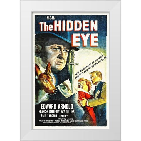 The Hidden Eye White Modern Wood Framed Art Print by Hollywood Photo Archive