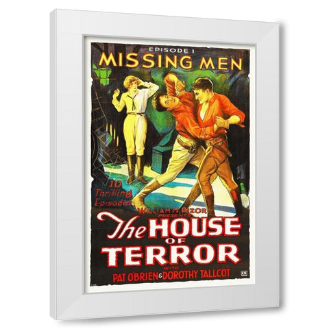 The House Of Terror White Modern Wood Framed Art Print by Hollywood Photo Archive