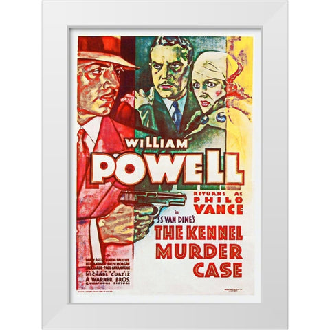 The Kennel Murder Case White Modern Wood Framed Art Print by Hollywood Photo Archive