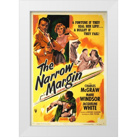 The Narrow Margin White Modern Wood Framed Art Print by Hollywood Photo Archive