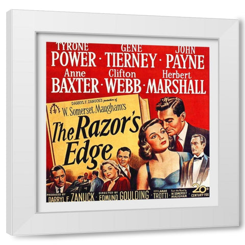 The Razors Edge White Modern Wood Framed Art Print by Hollywood Photo Archive
