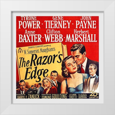 The Razors Edge White Modern Wood Framed Art Print by Hollywood Photo Archive
