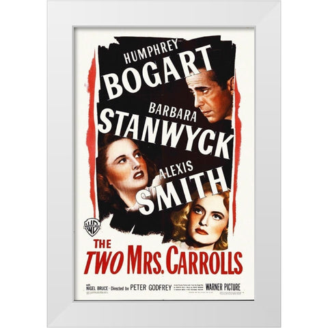 The Two Mrs Carrolls White Modern Wood Framed Art Print by Hollywood Photo Archive