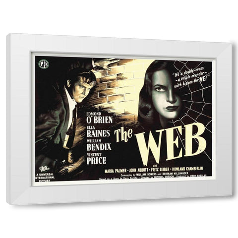 The Web White Modern Wood Framed Art Print by Hollywood Photo Archive