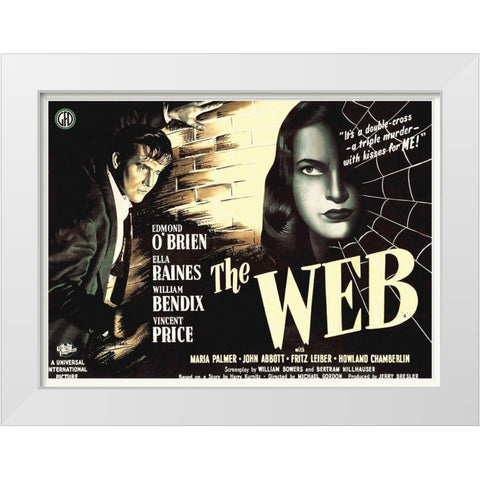 The Web White Modern Wood Framed Art Print by Hollywood Photo Archive