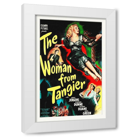The Woman From Tangier White Modern Wood Framed Art Print by Hollywood Photo Archive