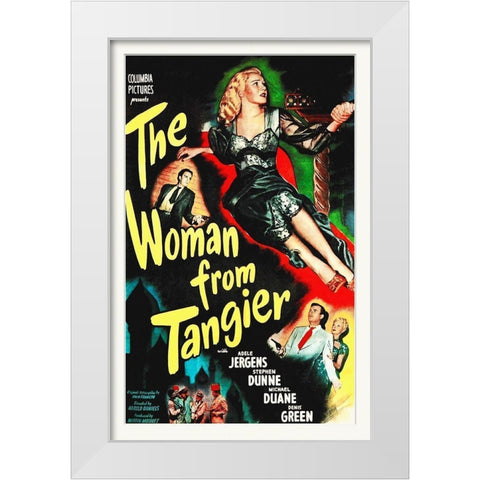 The Woman From Tangier White Modern Wood Framed Art Print by Hollywood Photo Archive