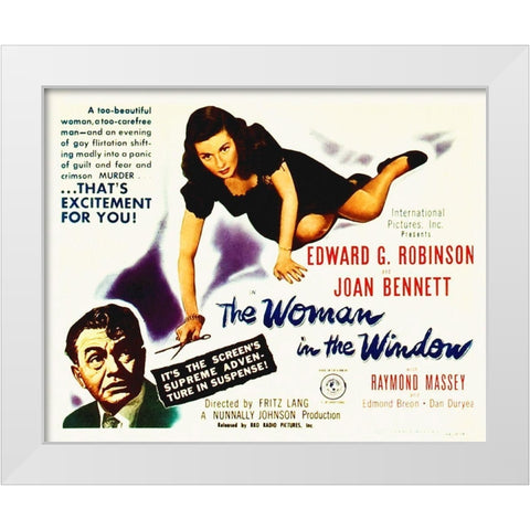 The Woman In The Window   Directed By Fritz Lang   1944 White Modern Wood Framed Art Print by Hollywood Photo Archive