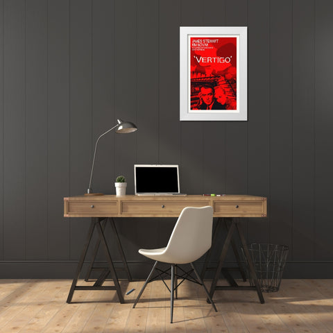 Vertigo White Modern Wood Framed Art Print by Hollywood Photo Archive