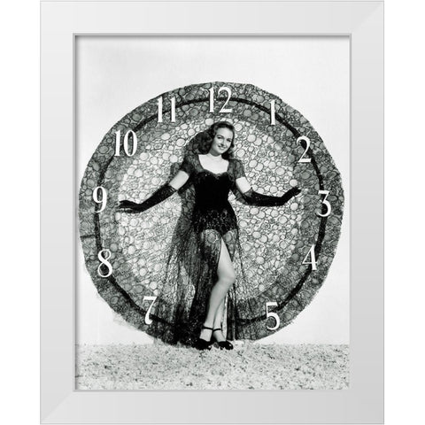 Happy New Year - Donna Reed White Modern Wood Framed Art Print by Hollywood Photo Archive