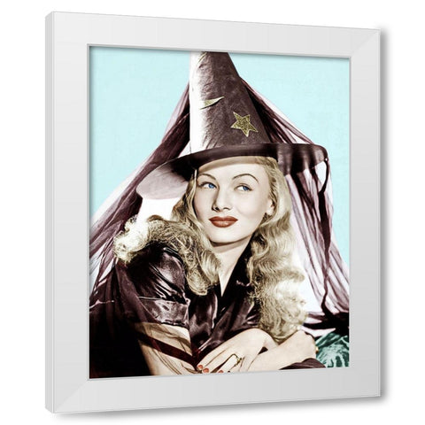 I Married a Witch - Veronica Lake White Modern Wood Framed Art Print by Hollywood Photo Archive