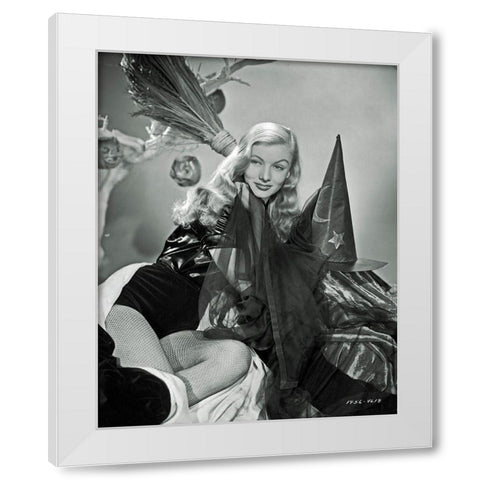 I Married a Witch - Veronica Lake White Modern Wood Framed Art Print by Hollywood Photo Archive