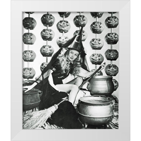I Married a Witch - Veronica Lake White Modern Wood Framed Art Print by Hollywood Photo Archive