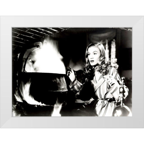I Married a Witch - Veronica Lake White Modern Wood Framed Art Print by Hollywood Photo Archive