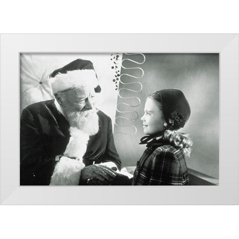 Promotional Still - Miracle on 34th Street White Modern Wood Framed Art Print by Hollywood Photo Archive
