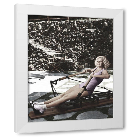 Jean Harlow White Modern Wood Framed Art Print by Hollywood Photo Archive