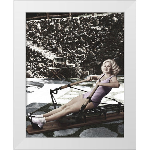 Jean Harlow White Modern Wood Framed Art Print by Hollywood Photo Archive